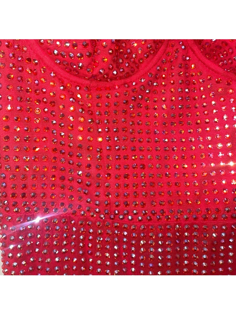 Oh Polly Ines Mini Dress in Red with once size 10 - Picture 5 of 6